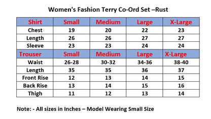 Women's Fashion Terry co-ord set