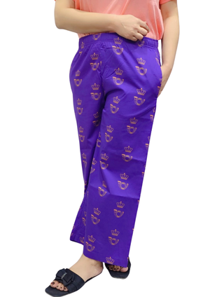 Loungewear Wide-Leg Pajama- Royal Band