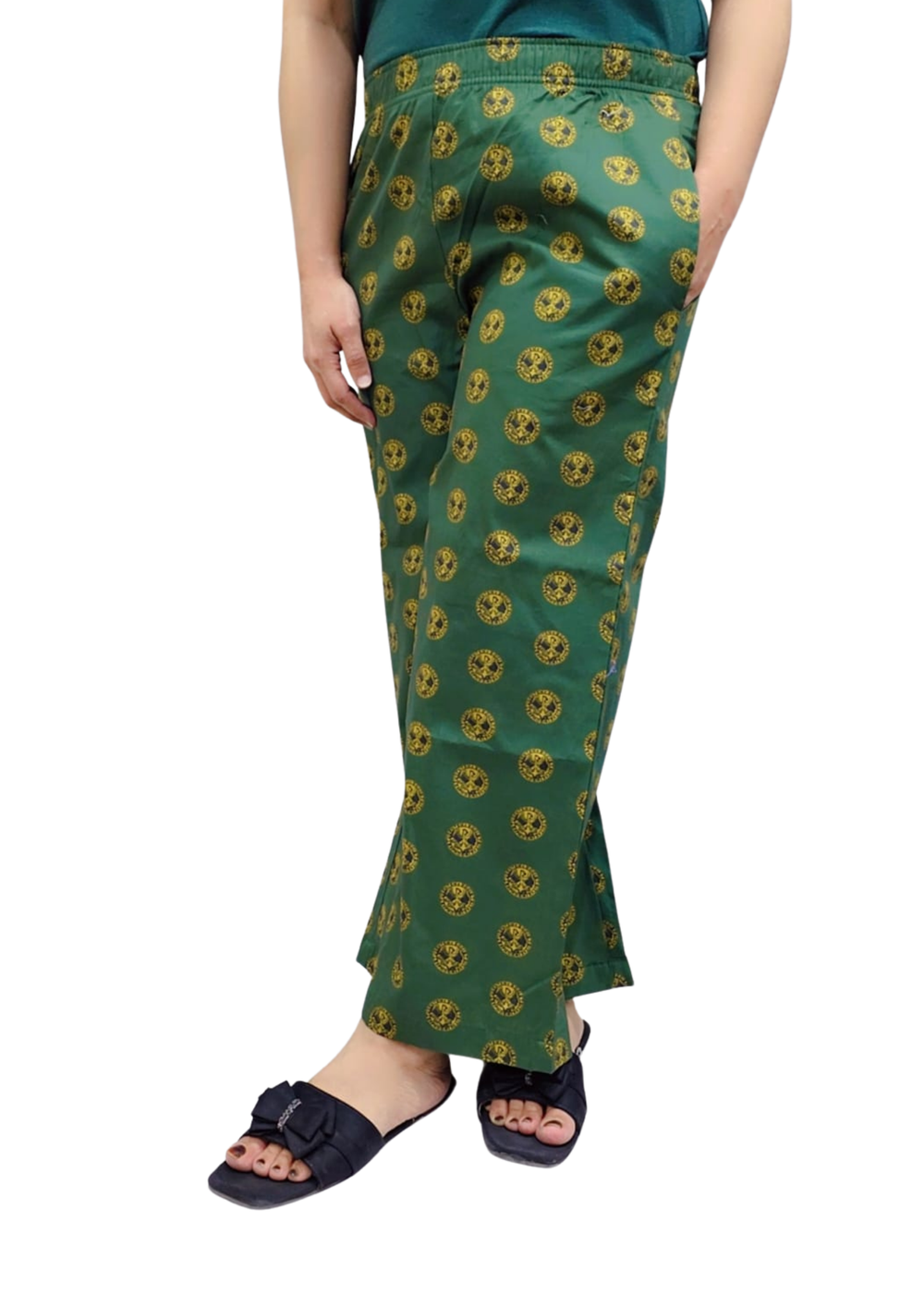 Loungewear Wide-Leg Pajama- Green Badge
