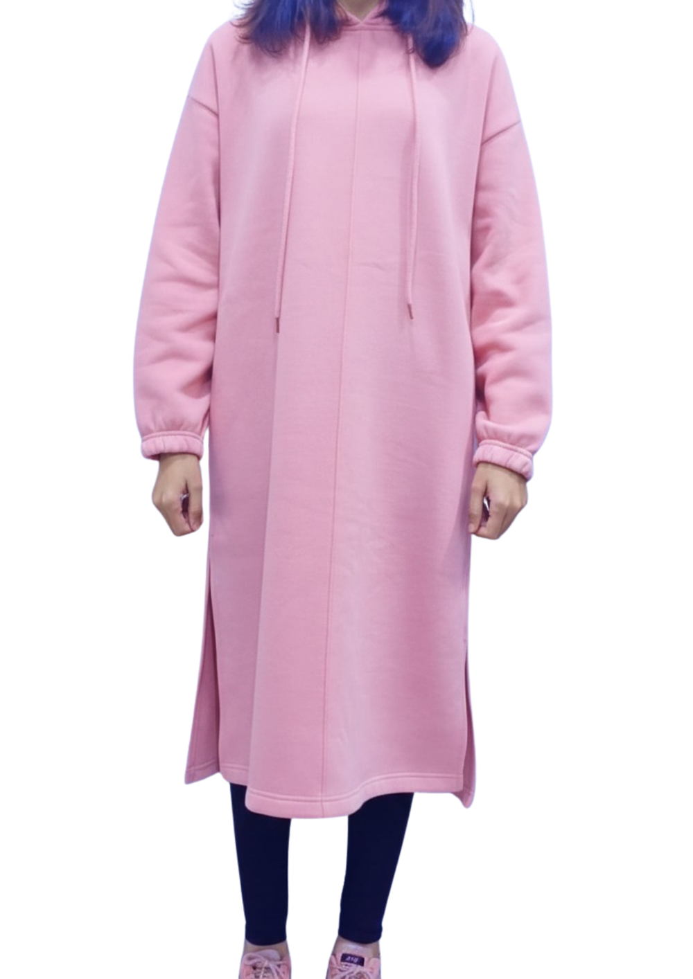 Women Oversized| Long Hoodie | Pink