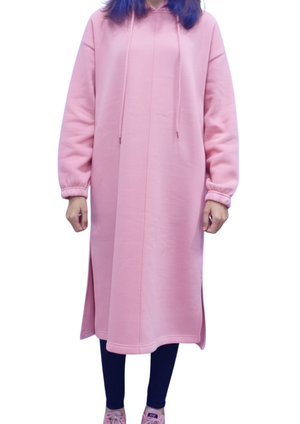 Women Oversized| Long Hoodie | Pink