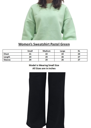 Women Sweatshirt |Pastel Green