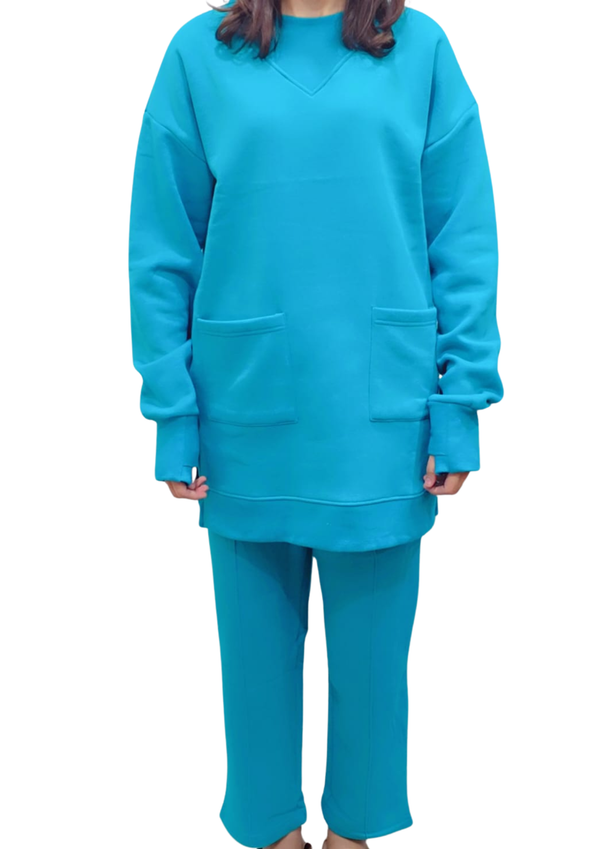 Women Loungewear | Co-Ord Set |Aqua Blue