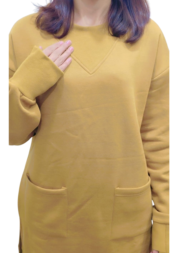 Women Sweatshirt |Long & LooseFit | Mustard
