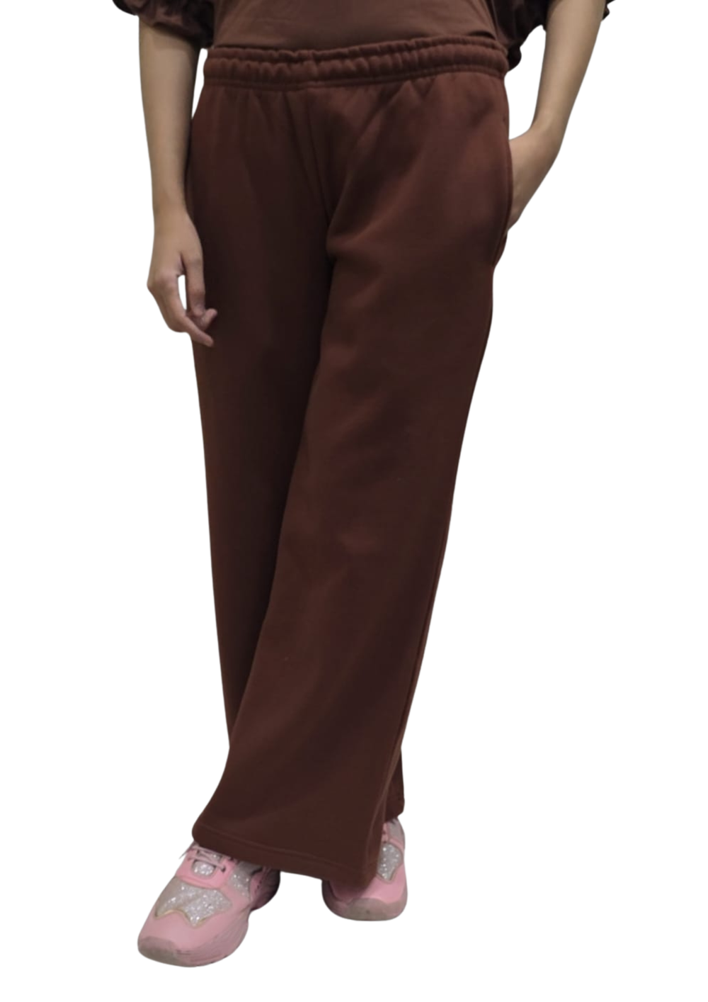 Women Wide Leg  Bottom - Chocolate  Brown