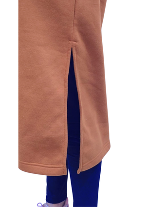 Women Over-sized | Long Hoodie |Terracotta