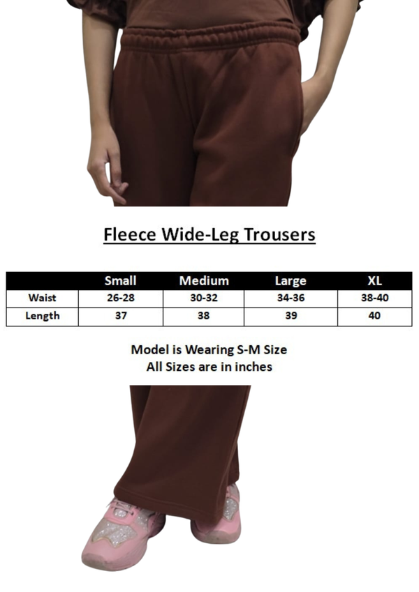 Women Wide Leg  Bottom - Chocolate  Brown