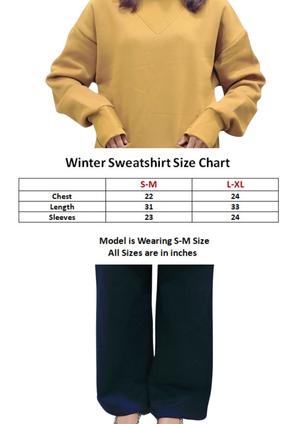 Women Sweatshirt |Long & LooseFit | Mustard