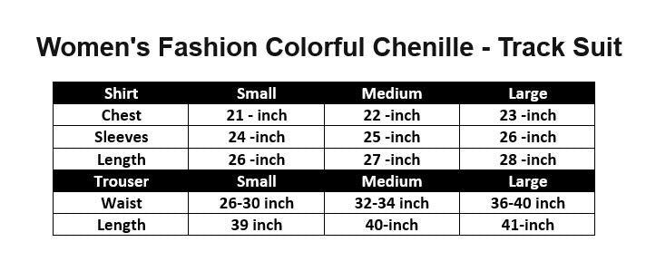 Women's Fashion ColorFull Chenille -Track Suit- Grey