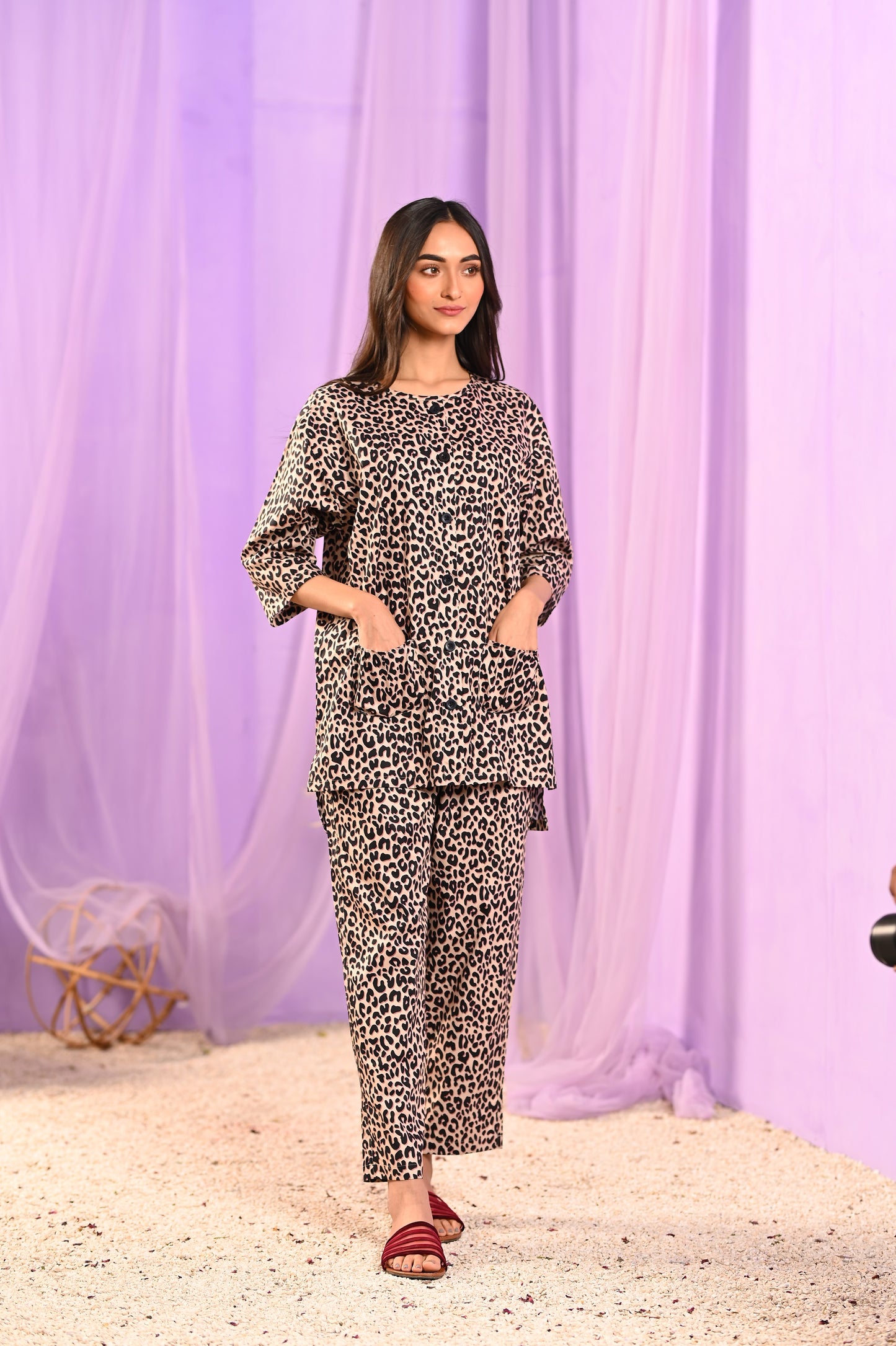 Women's Sleepwear Suit -Leopard