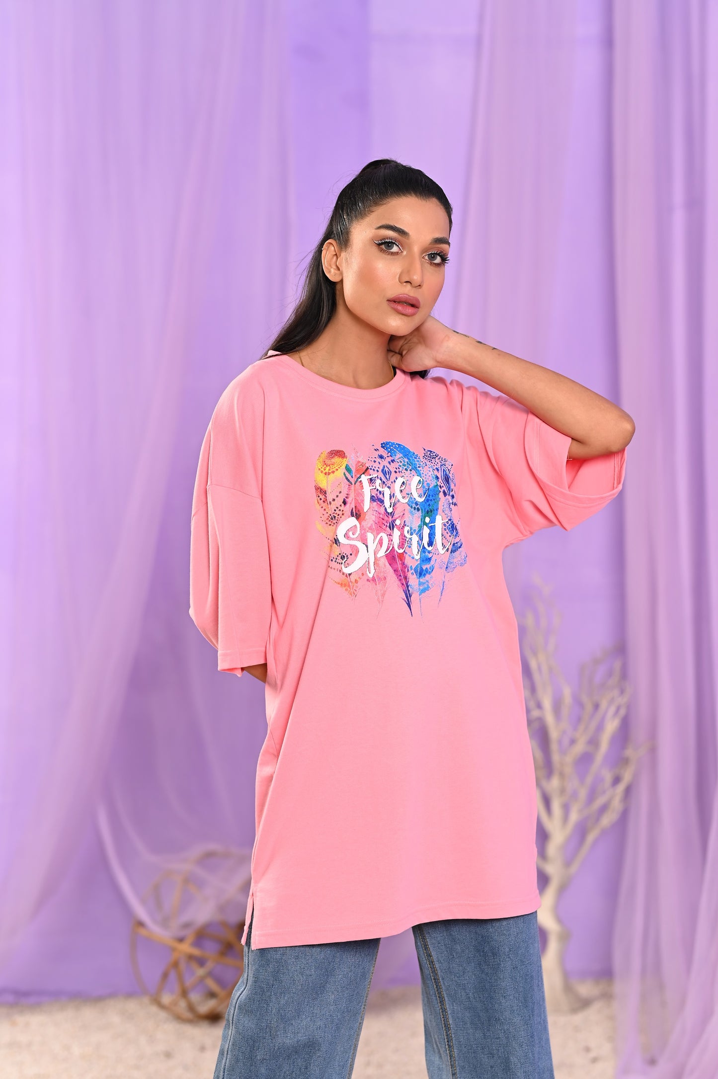 Women Oversized - T-Shirt - Free Sprit