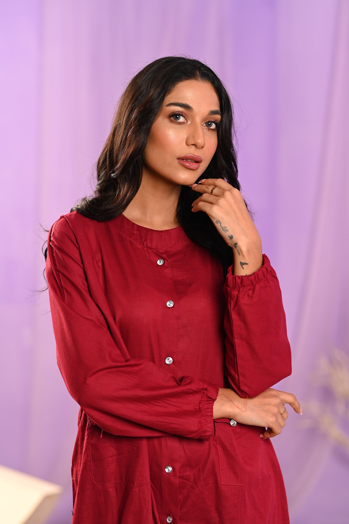 Women's Fashion Suit - Deep Maroon