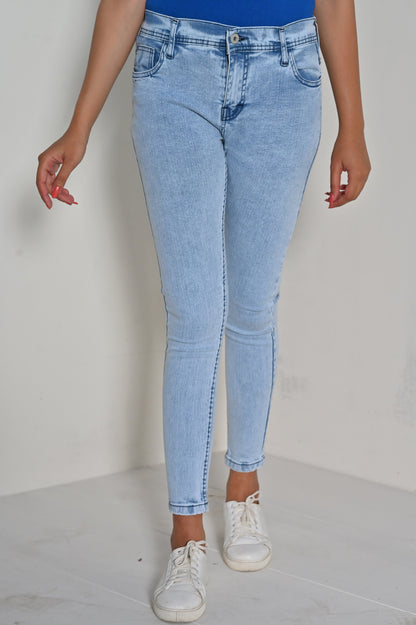 BASIC  Regular SKINNY JEANS- Sky