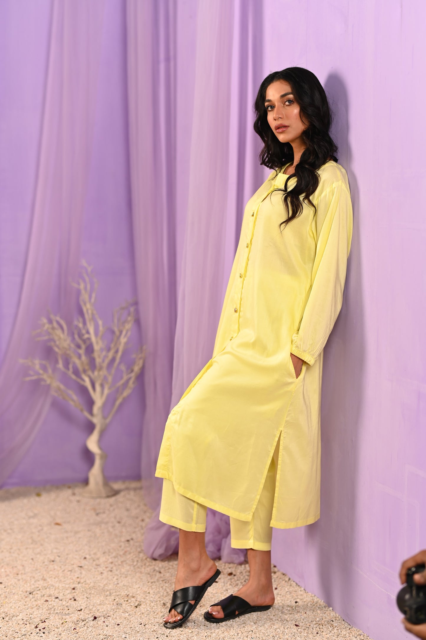 Women's Elegent Fashion Wear Suit- Lemon