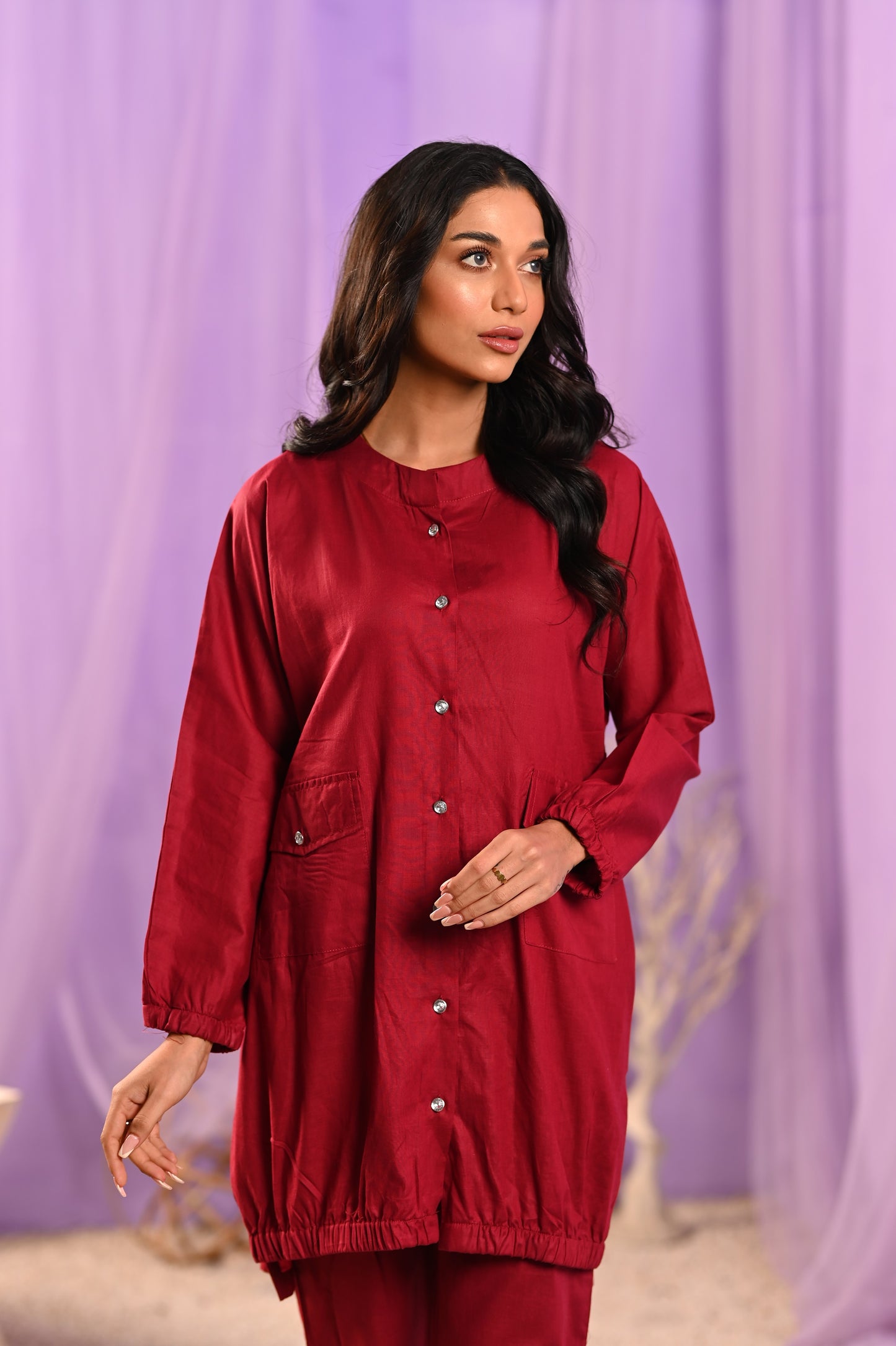 Women's Fashion Suit - Deep Maroon