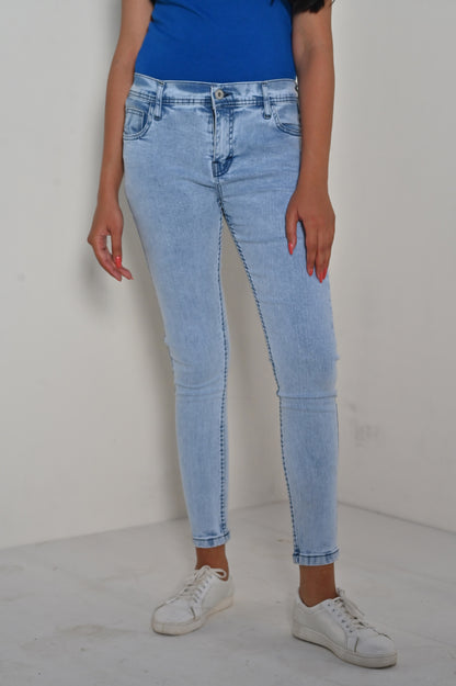 BASIC  Regular SKINNY JEANS- Sky