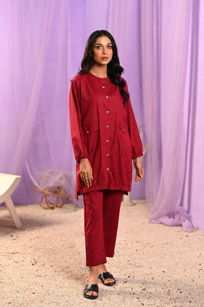 Women's Fashion Suit - Deep Maroon