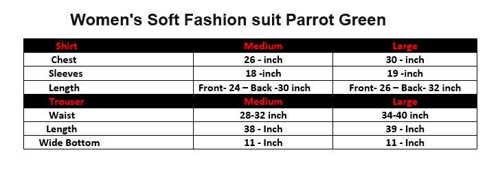 Women's Caftan Style Suit - Parrot Green