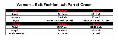 Women's Caftan Style Suit - Parrot Green