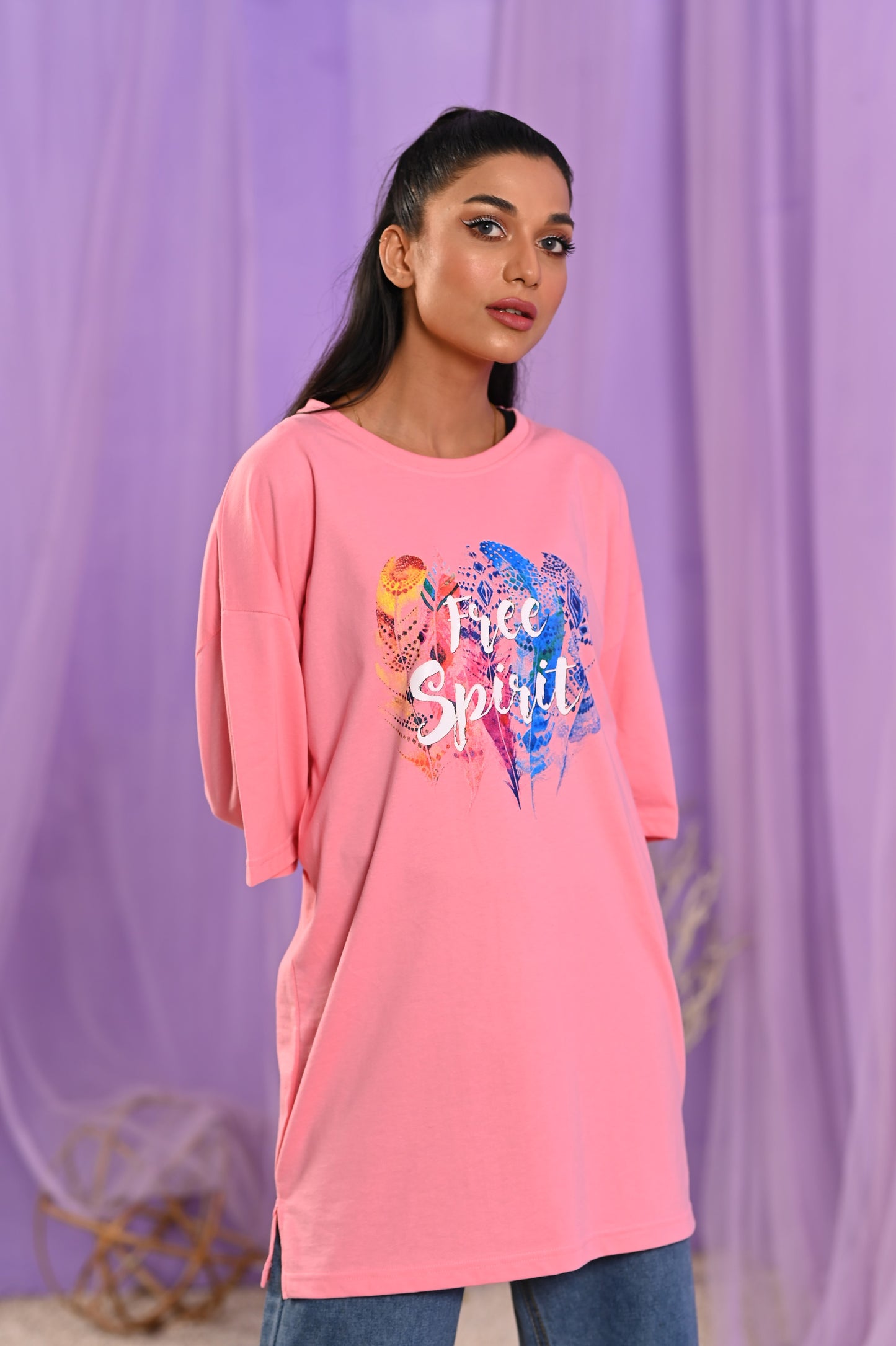 Women Oversized - T-Shirt - Free Sprit