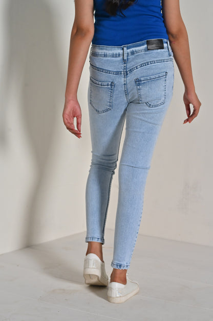 BASIC  Regular SKINNY JEANS- Sky