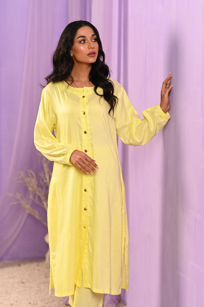 Women's Elegent Fashion Wear Suit- Lemon