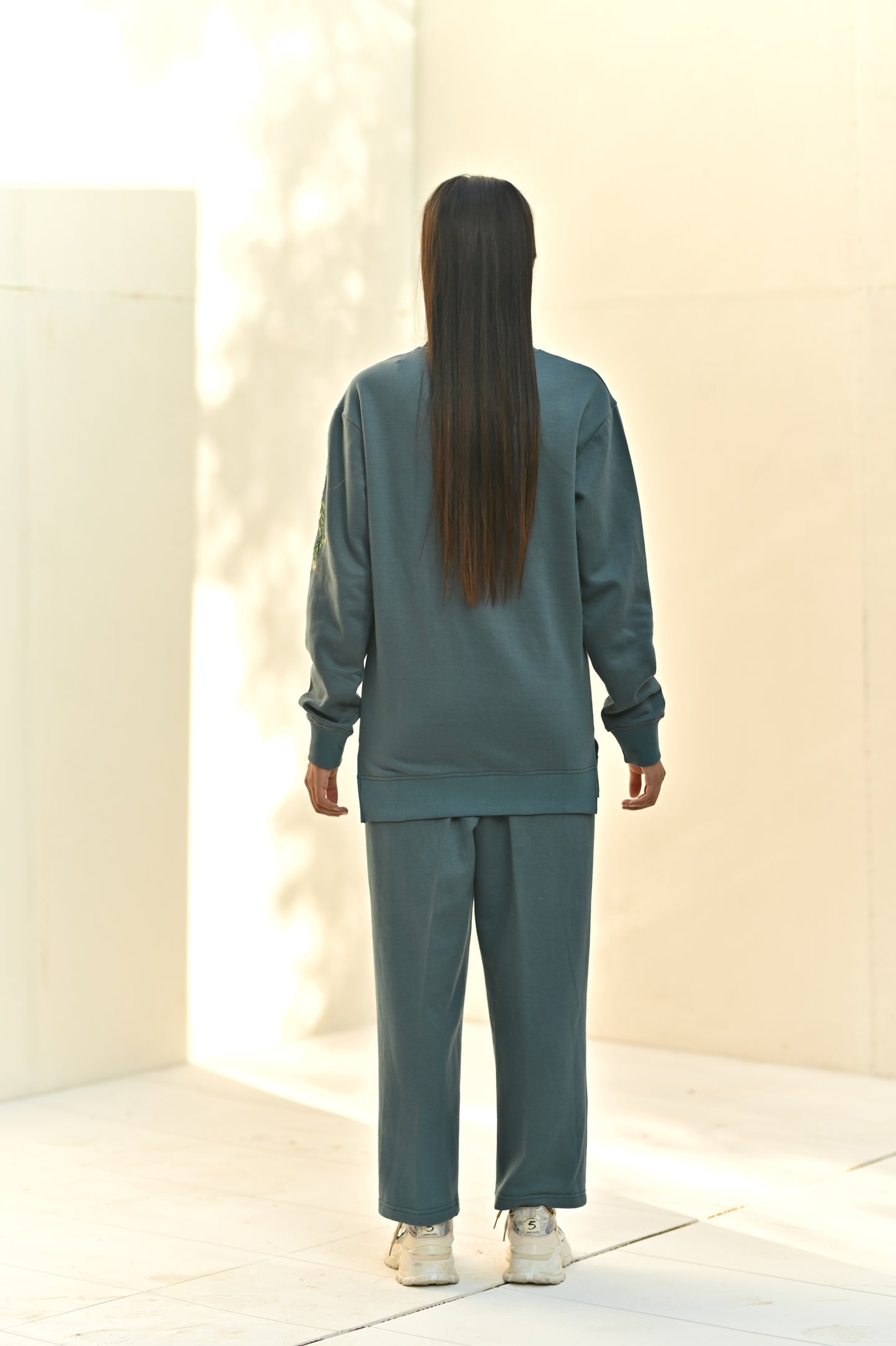 Women's Fashion Emb Track Suit-Zink-