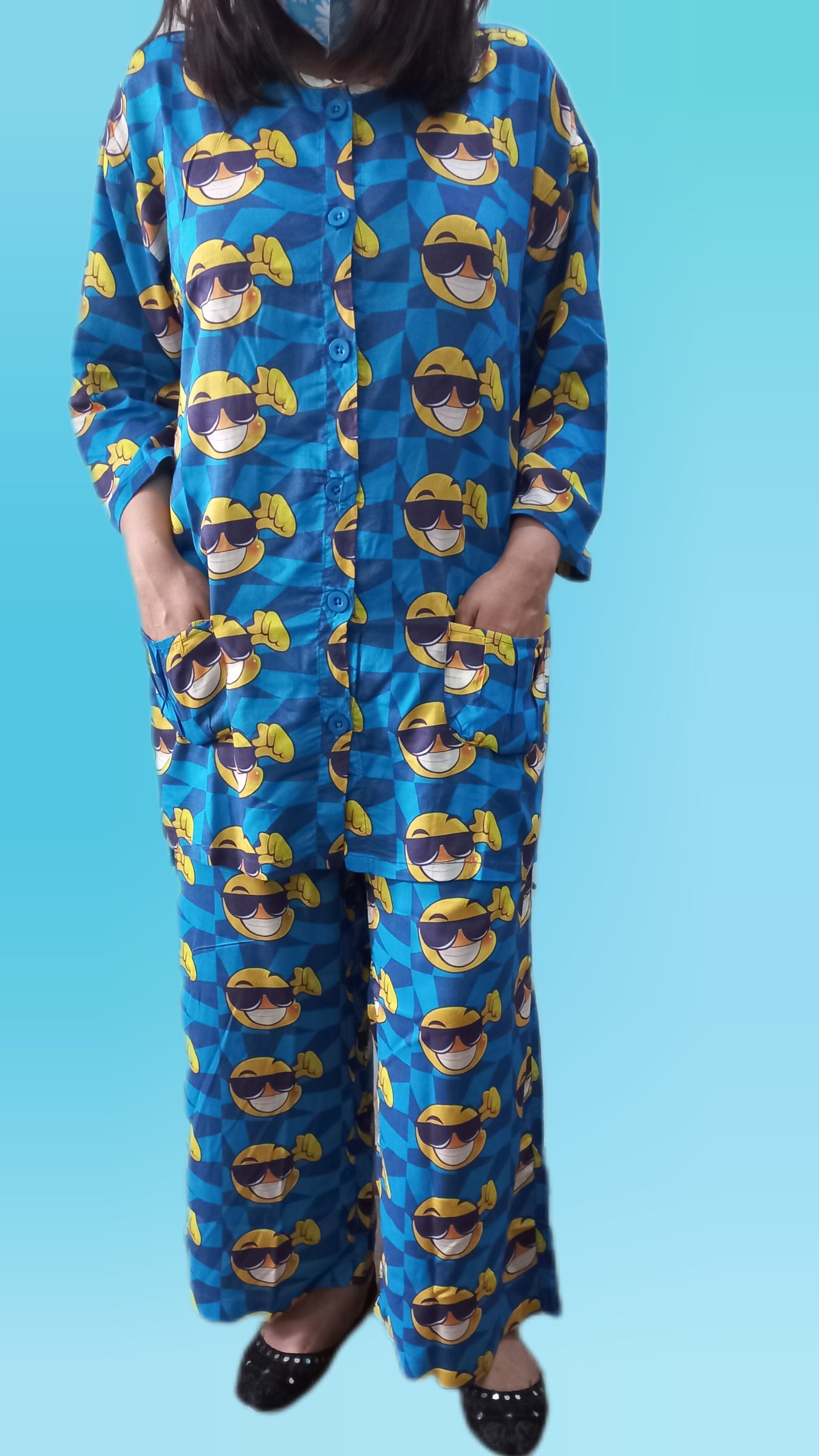 Women's Sleepwear Suit - Emoji