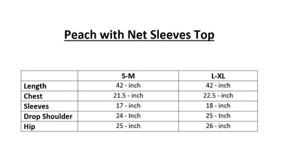 Women's Long Top -With  Stylish Net Sleeves