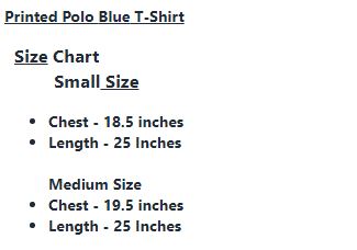 Printed Polo Blue T-Shirt - Unisex